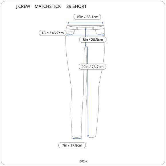 J.Crew Matchstick Skinny Slim Jeans Stretch Dark 29‎ Short 29S - Picture 3 of 12